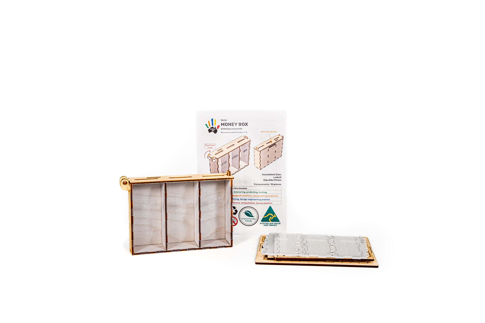 Hands-on Money Box STEM Kit - Teach Kids to Save, Spend, and Give