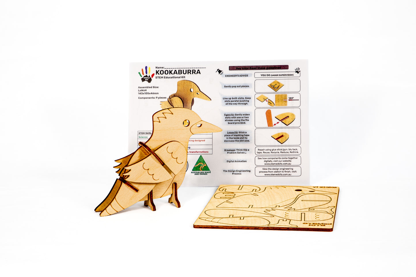 Hands-on Kookaburra STEM Kit - Learn Kookaburra Anatomy and Environmental Science