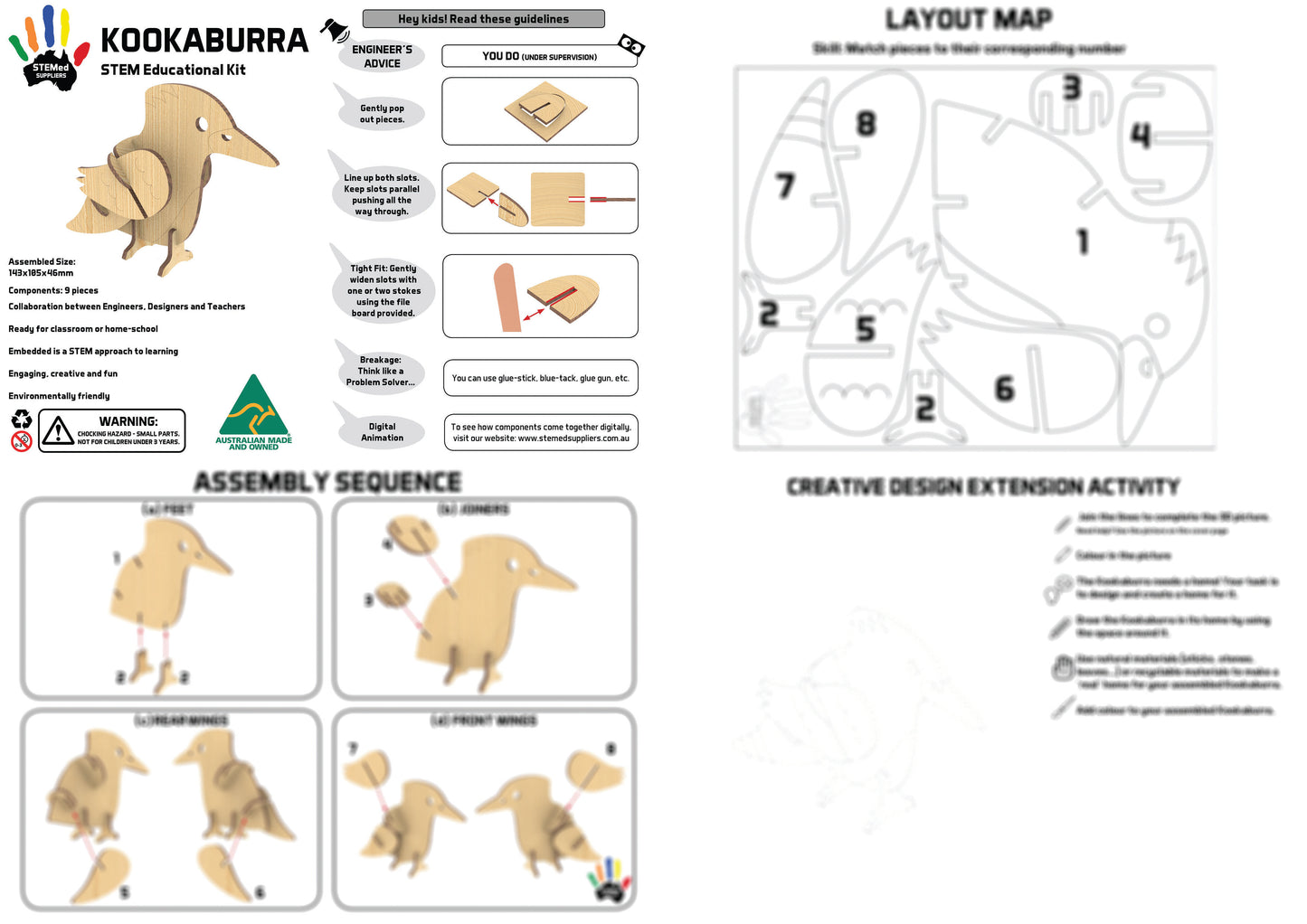 Kookaburra STEM Learning Kit - Complete Kit For Home Education
