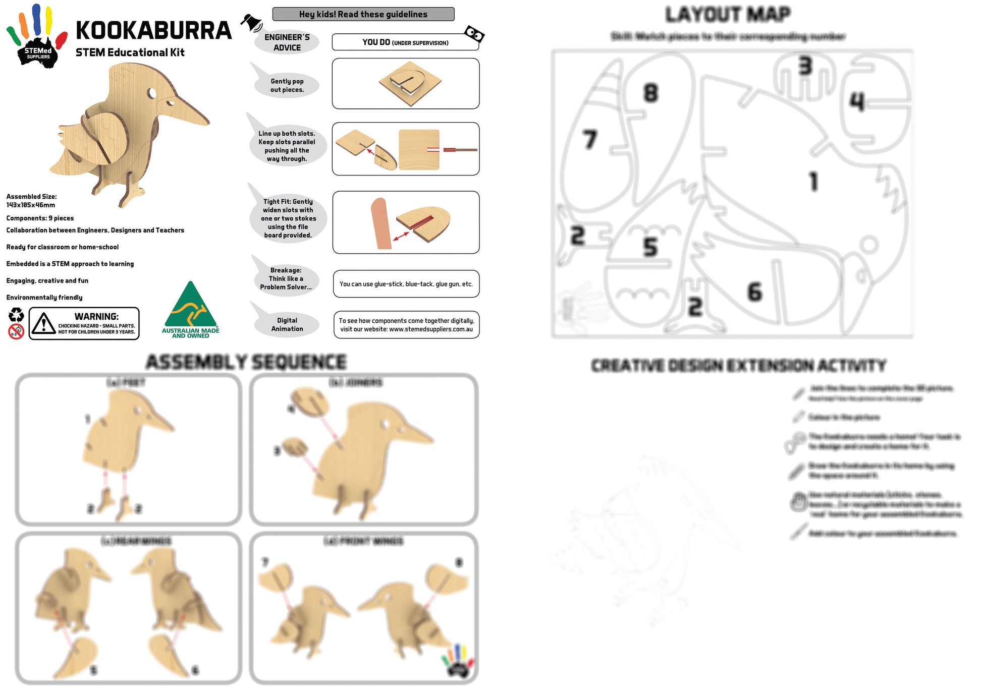Kookaburra STEM Learning Kit - Complete Kit For Home Education