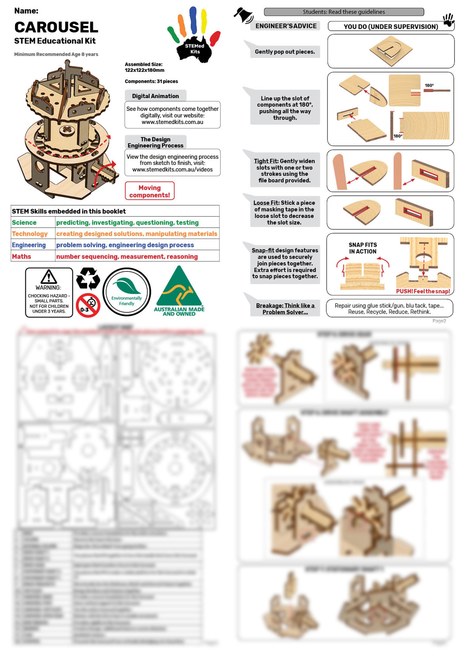 Carousel STEM Learning Kit - Complete Kit For Home Education