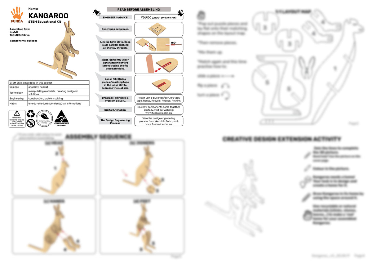 A detailed, curriculum aligned Instruction Booklet