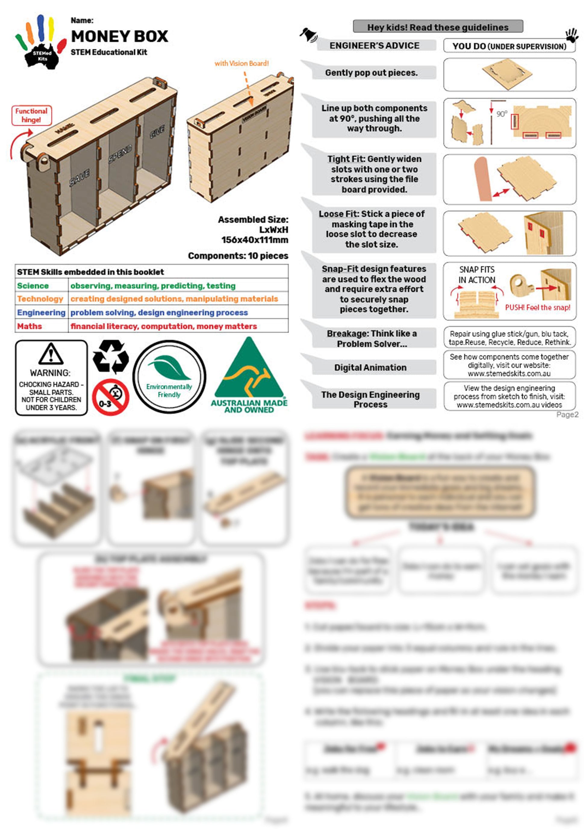 Money Box STEM Learning Kit - Complete Kit For Home Education